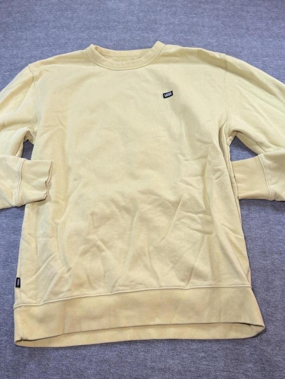 Vans Versa Men’s Crewneck Sweatshirt-Large/Yellow/Skater